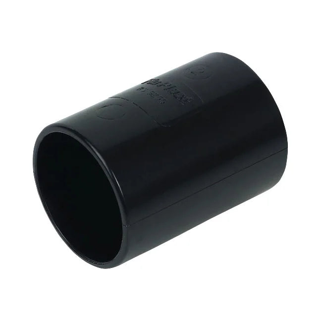 WS07B Floplast 32mm Straight Connector - Black