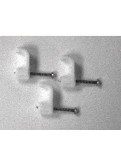 Grey Cable clips - flat 2.5mm 100 pack