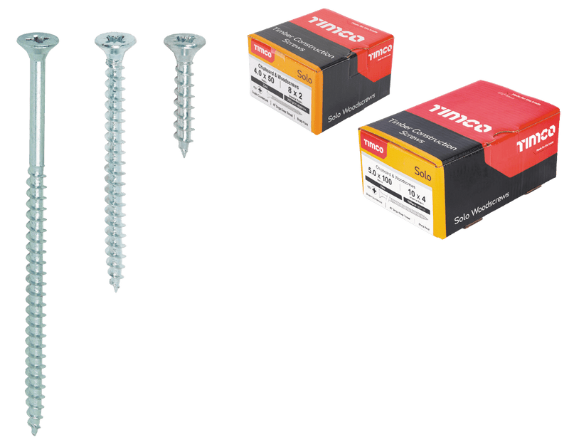 095025 - Timco Zinc Woodscrews 10 x 1" per 200