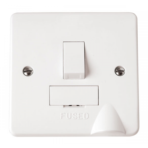 CMA051 - Scolmore Click Mode 13A DP Switched Fused Spur with Flex Outlet White