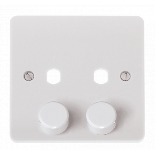CMA146PL - Scolmore Click Mode 2 Gang Dimmer Plate White