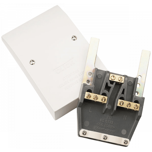 PRW217 - Scolmore Click Polar 45A 1 Gang Dual Appliance Outlet