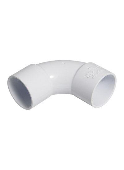 WS16W Floplast 50mm Swept Bend - White