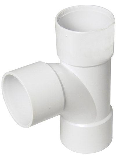 WS24W - Floplast 50mm Swept Tee - White WASTE044